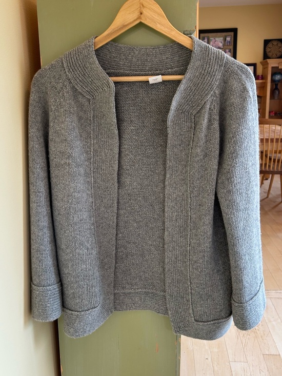 J. Crew Sweaters - J. Crew Open Front Chunky Ribbed Cardigan Wool/Cashmere Heather Gray Medium